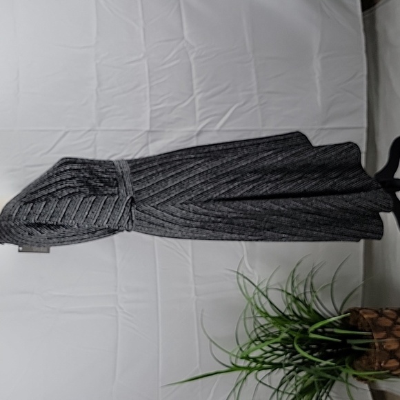 Spense Size XS Metallic Black & Silver Raglan Sleeve Belted Dress, NEW with Tag - Picture 9 of 16